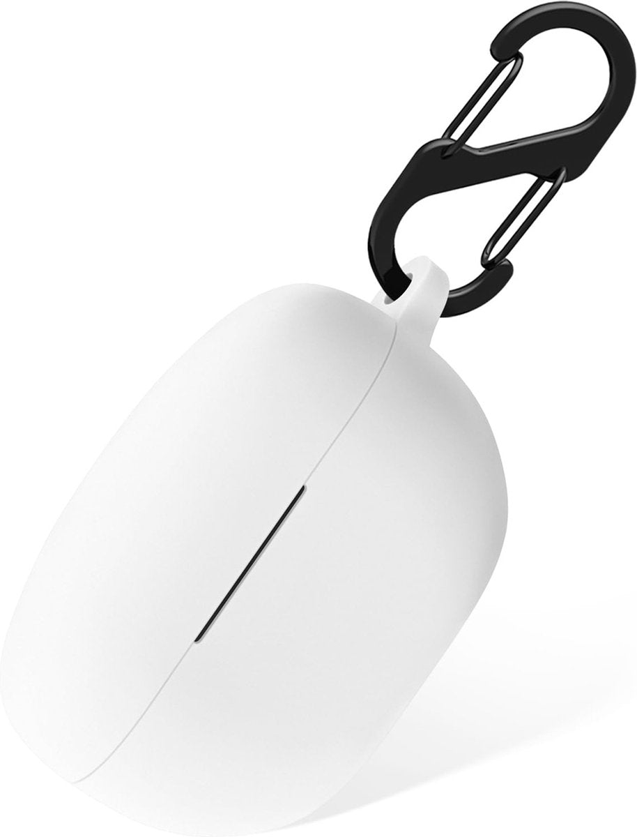 YONO Soft Case geschikt voor Sony WF-1000XM5 - Hoesje met Clip - Wit