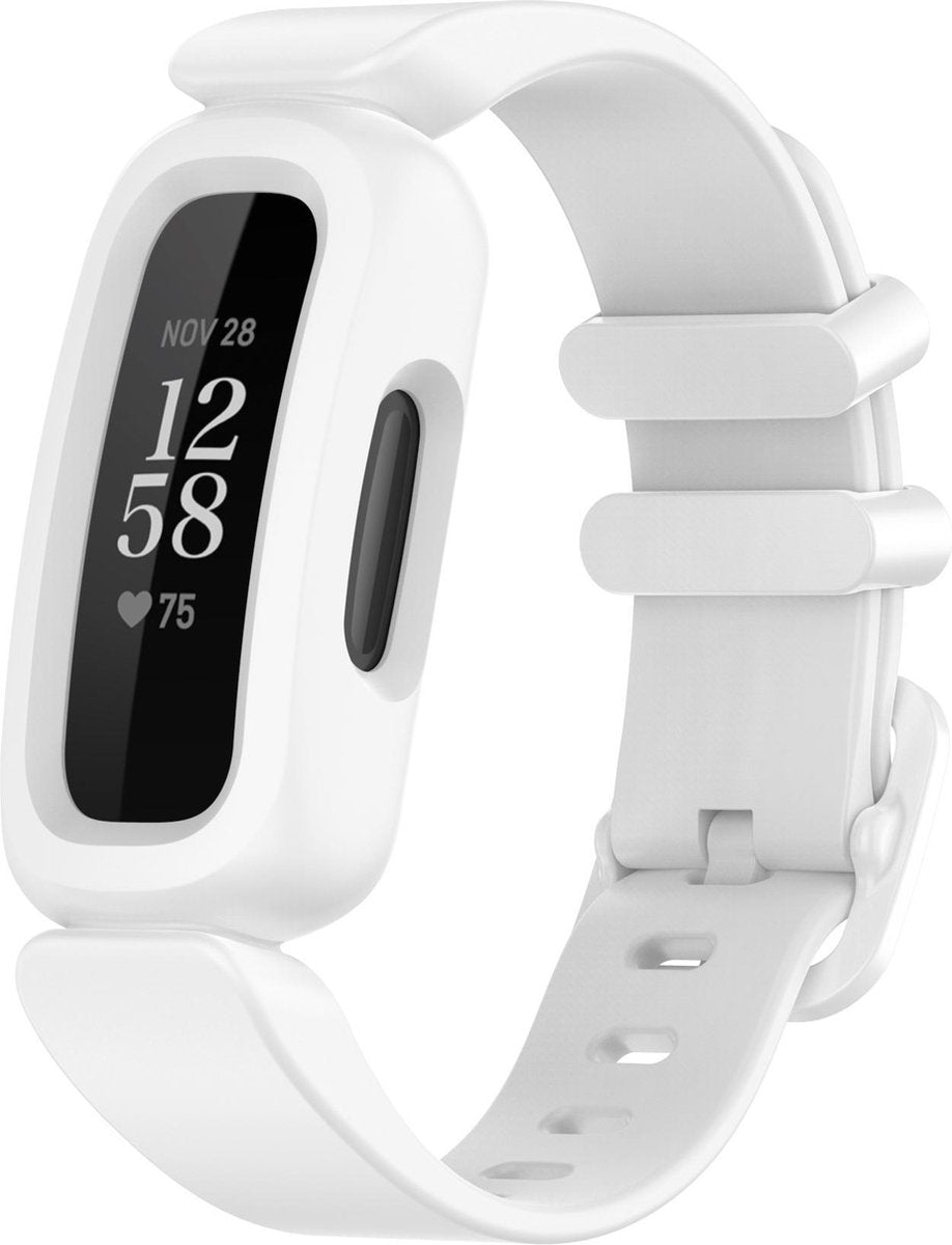 YONO Siliconen Bandje geschikt voor Fitbit Ace 3 Kids - Inspire 2 - Wit