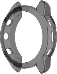 YONO Bumper geschikt voor Garmin Fenix 7S - Siliconen Hoesje - Bescherming Case - Transparant Zwart