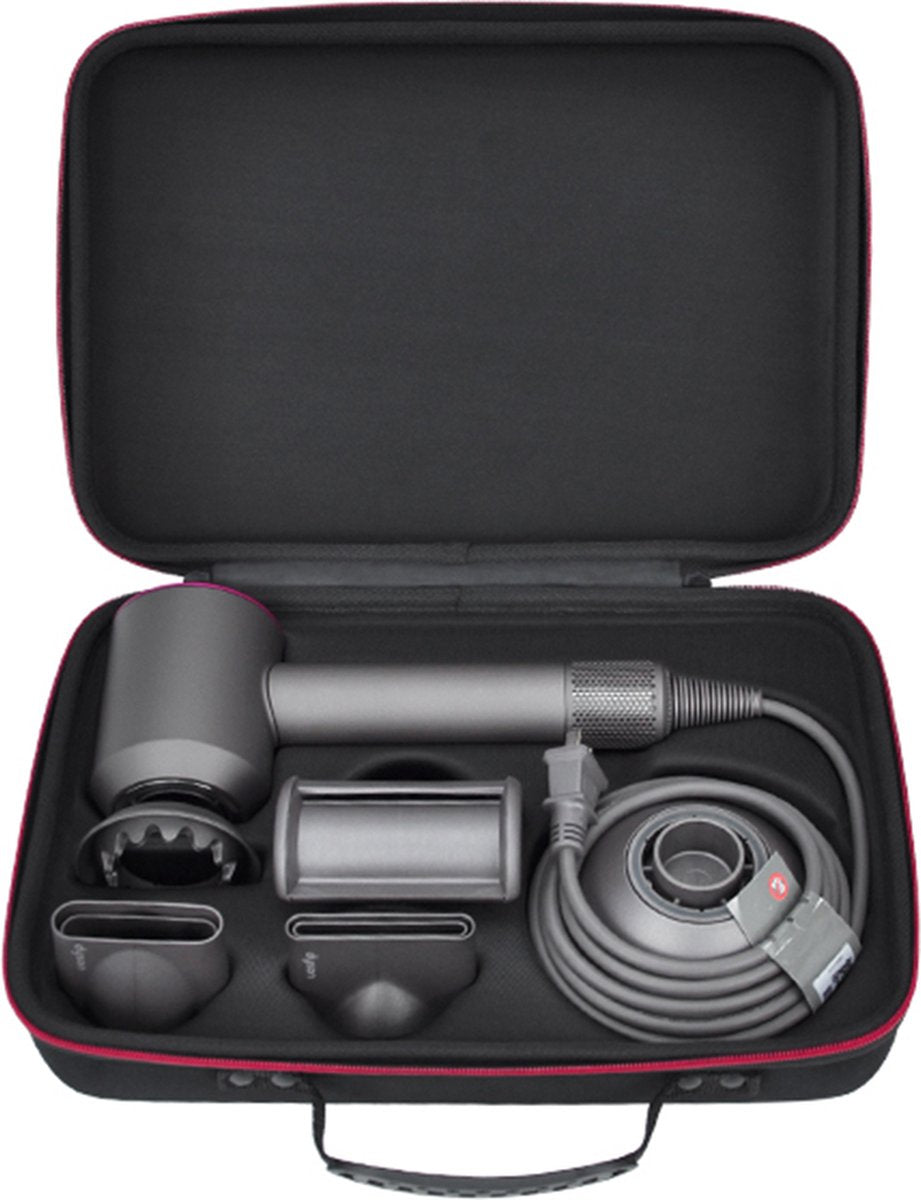 YONO Tas geschikt voor Dyson Supersonic Föhn - Travel Hard Case Bescherm Hoes - Opberghoes voor Haarddroger - Koffer - Zwart