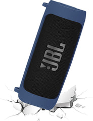YONO Siliconen Hoes geschikt voor JBL Flip 6 / 5 - Case met Draagriem en Clip - Beschermhoes - Donkerblauw