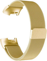 YONO Bandje geschikt voor Fitbit Charge 4 – Charge 3 – Milanees – Goud - Large