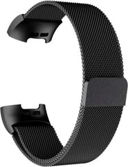 YONO Bandje geschikt voor Fitbit Charge 4 – Charge 3 – Milanees – Zwart - Large