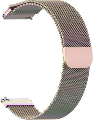 YONO Milanees Bandje 20mm - Luxe Milanese Horlogebandje geschikt voor Samsung Galaxy Watch 7 / 6 / 5 / Pro / 4 / 3 / Active 2 - Polar Ignite / Unite – Huawei - Regenboog