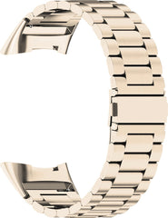 YONO Schakel Bandje geschikt voor Fitbit Charge 5 / 6 - Vervangende RVS Armband - Champagne