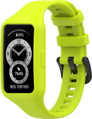 YONO Siliconen Bandje geschikt voor Huawei Band 6 - Groen