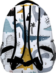 YONO Kinder Rugzak Dino - Rugtas voor Jongens en Meisjes - Kleuter - Peuter - Schooltas Basisschool - 7.5 L - Dinosaurus Wit