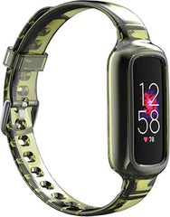 YONO Transparant Bandje geschikt voor Fitbit Luxe - Vervangende Lucent Armband - Geel