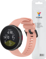 YONO Bandje geschikt voor Polar Vantage V2 - Siliconen - Lichtroze