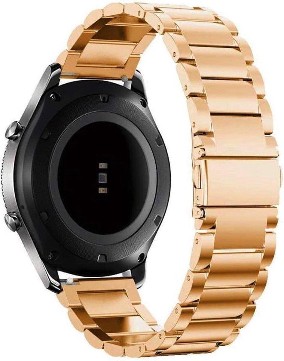 YONO Schakel Bandje 22mm - Horlogebandje geschikt voor Samsung Galaxy Watch 46mm / 3 (45mm) / Gear s3 - Polar Vantage M2 / Grit X - Huawei Watch GT 3 (pro) / 2 - Amazfit GTR - Rose Gold