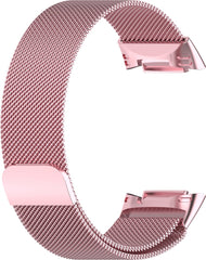 YONO Milanees Bandje geschikt voor Fitbit Charge 5 / 6 - Milanese Vervangende Armband - Roze