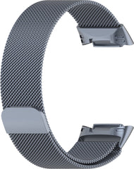 YONO Milanees Bandje geschikt voor Fitbit Charge 5 / 6 - Milanese Vervangende Armband - Grijs