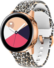 YONO Siliconen Special Bandje 20mm - geschikt voor Samsung Galaxy Watch 7 / 6 / 5 / Pro / 4 / 3 / Active 2 - Polar Ignite / Unite – Huawei - Leopard