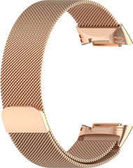 YONO Milanees Bandje geschikt voor Fitbit Charge 5 / 6 - Milanese Vervangende Armband - Rose Gold