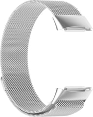 YONO Milanees Bandje geschikt voor Fitbit Charge 5 / 6 - Milanese Vervangende Armband - Zilver