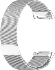 YONO Milanees Bandje geschikt voor Fitbit Charge 5 / 6 - Milanese Vervangende Armband - Zilver