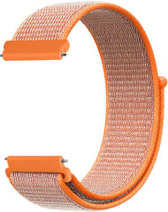 YONO Nylon Velcro Smartwatch Bandje 20mm - Horlogebandje geschikt voor Samsung Galaxy Watch 7 / 6 / 5 / Pro / 4 / 3 / Active 2 - Polar Ignite / Unite – Huawei - Oranje