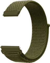 YONO Nylon Velcro Bandje 22mm - Horlogebandje geschikt voor Samsung Galaxy Watch 46mm / 3 (45mm) / Gear s3 - Polar Vantage M2 / Grit X - Huawei Watch GT 3 (pro) / 2 - Amazfit GTR - Donkergroen