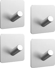 YONO Handdoekhaakjes – Zelfklevende Haakjes – RVS Ophanghaakjes – Ultra Sterke Plakhaakjes – 4 Stuks – Zilver