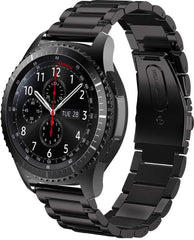 YONO Metalen Schakel Band geschikt voor Galaxy Watch3 45mm - Galaxy Watch 46mm - Zwart