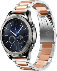 YONO Schakel Bandje 22mm - Horlogebandje geschikt voor Samsung Galaxy Watch 46mm / 3 (45mm) / Gear s3 - Polar Vantage M2 / Grit X - Huawei Watch GT 3 (pro) / 2 - Amazfit GTR - Zilver en Rose Gold