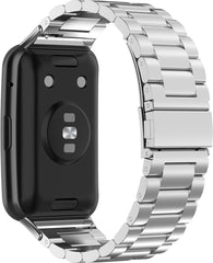 YONO Schakel Bandje geschikt voor Huawei Watch Fit - Stalen RVS Armband - Zilver