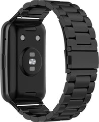 YONO Schakel Bandje geschikt voor Huawei Watch Fit - Stalen RVS Armband - Zwart