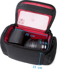 YONO Cameratas Spiegelreflexcamera Large – geschikt voor Nikon / Canon / Sony / DSLR Camera – Luxe Foto Tas - Schoudertas - Case - Zwart