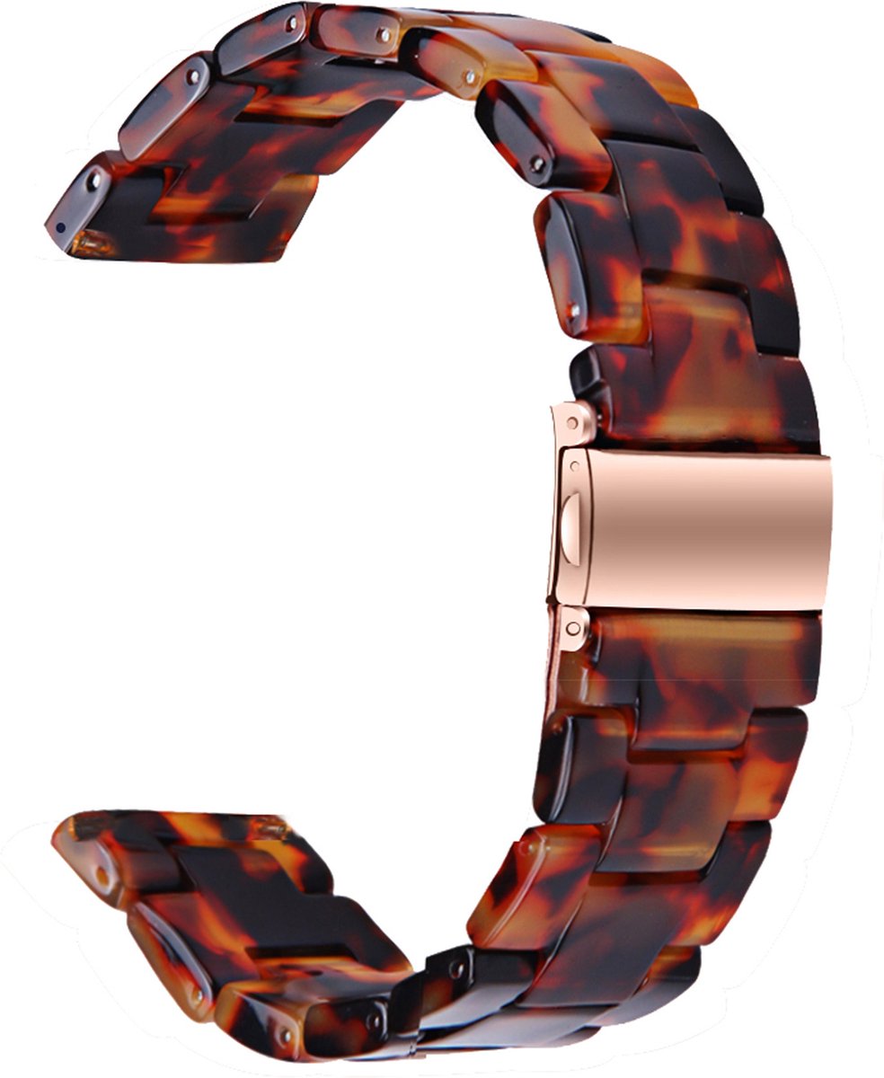 YONO Resin Schakel Bandje 20mm - Horlogebandje geschikt voor Samsung Galaxy Watch 7/6/5 / Pro / 4 / 3 / Active 2 - Garmin Approach / Forerunner / Venu 2 Plus / SQ / Vivomove - Polar Ignite / Unite – Huawei - Lava