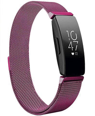 YONO Bandje geschikt voor Fitbit Inspire/HR/2 - Milanees - Paars – Small