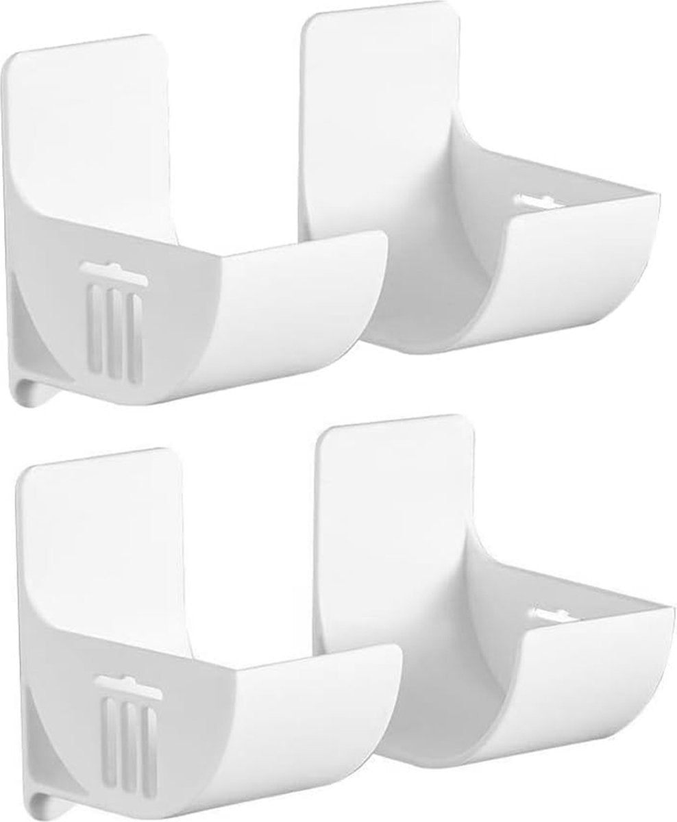 YONO Rollenhouder Zelfklevend - Folie Dispenser - Houder voor Aluminiumfolie en Huishoudfolie - Set van 2 - Wit