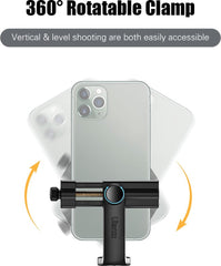 Ulanzi ST-17 360º Draaibare Telefoonhouder voor statief - met Cold Shoe Mount - Voor alle smartphones tot 10 cm breed - Zwart