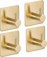 YONO Zelfklevende Haakjes – RVS Ophanghaakjes – Ultra Sterke Plakhaakjes – 4 Stuks – Goud