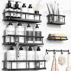 YONO Doucherek Zonder Boren - 6 Doucherekjes - Zwart