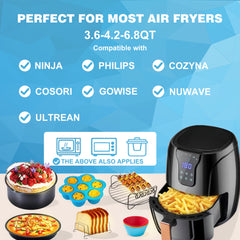 YONO Airfryer Accessoires Set XL Universeel - Ø 20cm - 18 Delig