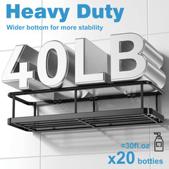 YONO Doucherek Zonder Boren - 6 Doucherekjes - Zwart