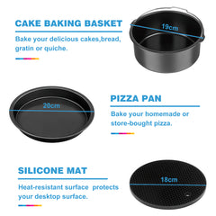 YONO Airfryer Accessoires Set XL Universeel - Ø 20cm - 18 Delig