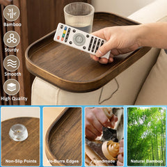 YONO Armleuning Dienblad voor Bank - Bank Tafeltje - Bamboe