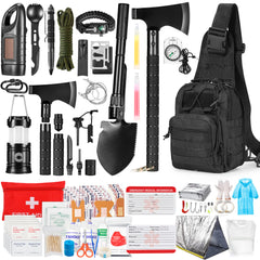 YONO Compleet Noodpakket voor Thuis - Outdoor Survival Accessoires Pakket XL - Rampenrugzak Oorlog - 262 in 1