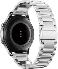 YONO Metalen Band Zilver geschikt voor Samsung Gear S3 en Galaxy Watch 46mm – Vervangende Schakel Armband