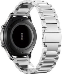 YONO Schakel Bandje 20mm - Luxe Stalen Horlogebandje geschikt voor Samsung Galaxy Watch 7 / 6 / 5 / Pro / 4 / 3 / Active 2 - Polar Ignite / Unite – Huawei - Zilver