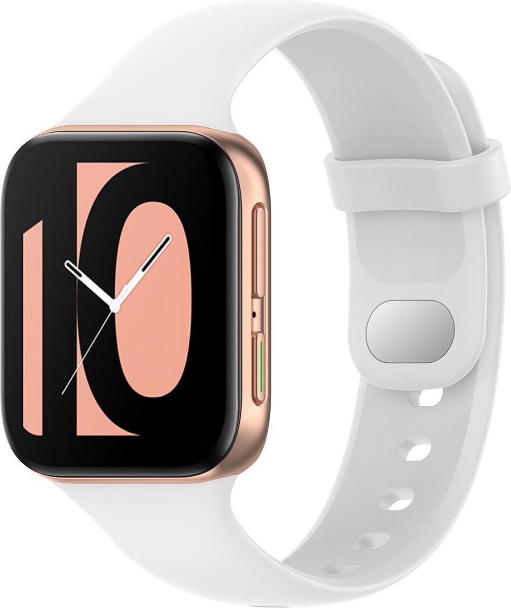 YONO Siliconen Bandje geschikt voor Oppo Watch 46mm – Wit