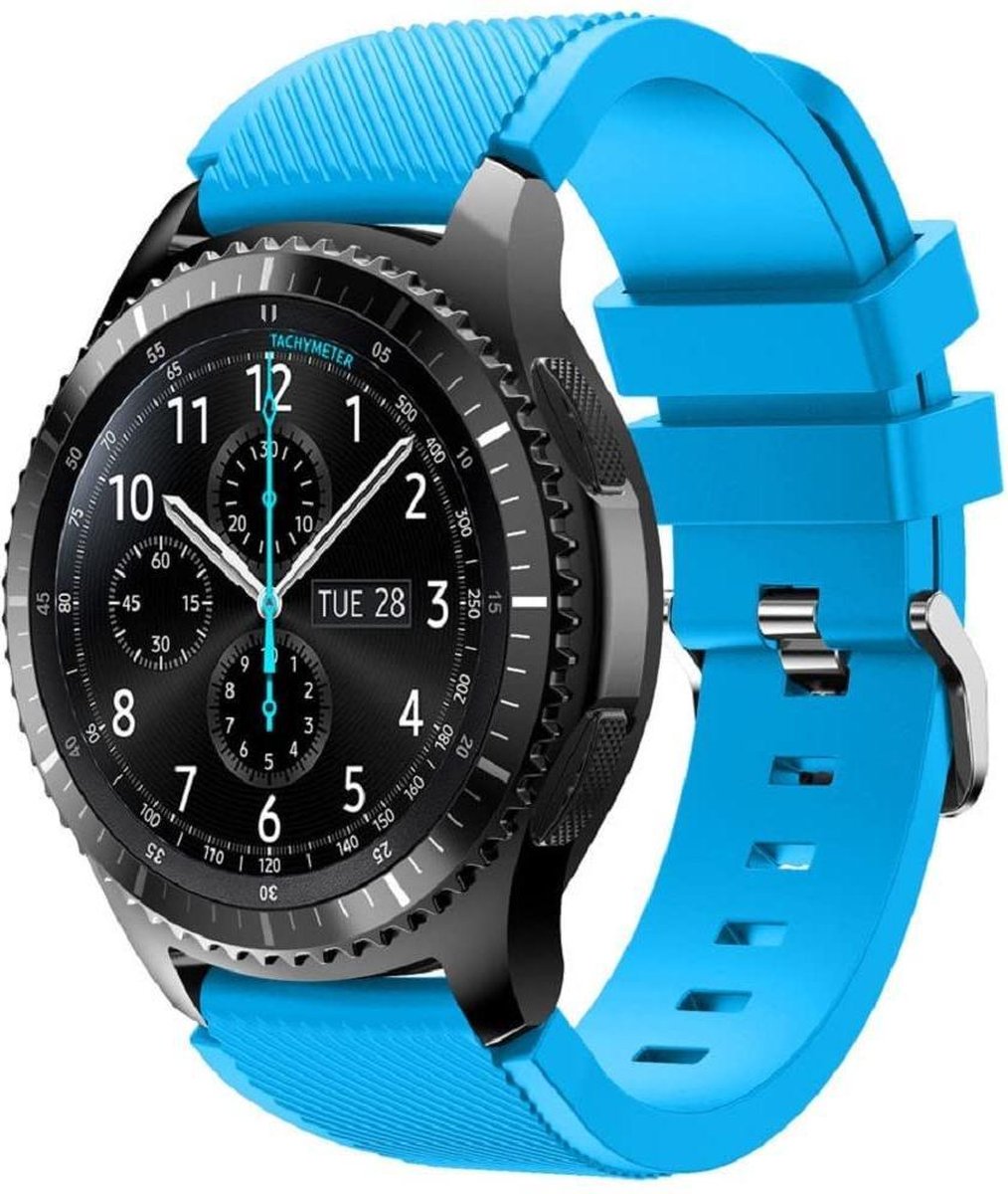 YONO Siliconen Bandjes 22mm - Horlogebandjes geschikt voor Samsung Galaxy Watch 46mm / 3 (45mm) / Gear s3 - Polar Vantage M2 / Grit X - Huawei Watch GT 3 (pro) / 2 - Amazfit GTR - Siliconen – 3 Pack