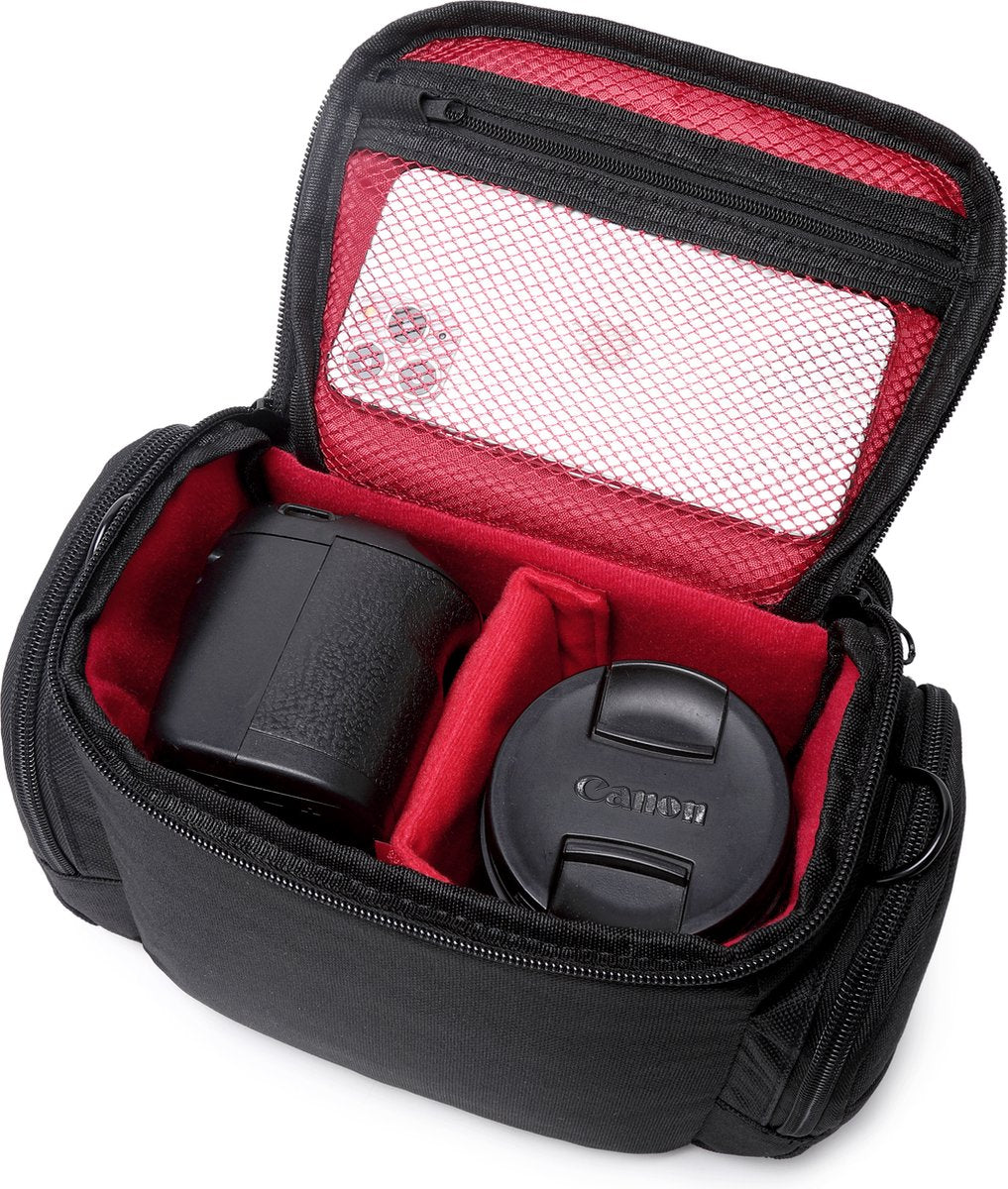 YONO Cameratas Spiegelreflexcamera Large – geschikt voor Nikon / Canon / Sony / DSLR Camera – Luxe Foto Tas - Schoudertas - Case - Zwart