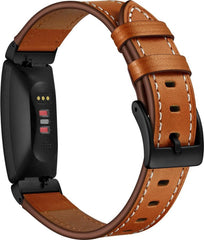 YONO Bandje geschikt voor Fitbit Inspire/HR/2 - Leer - Bruin