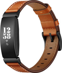 YONO Bandje geschikt voor Fitbit Inspire/HR/2 - Leer - Bruin