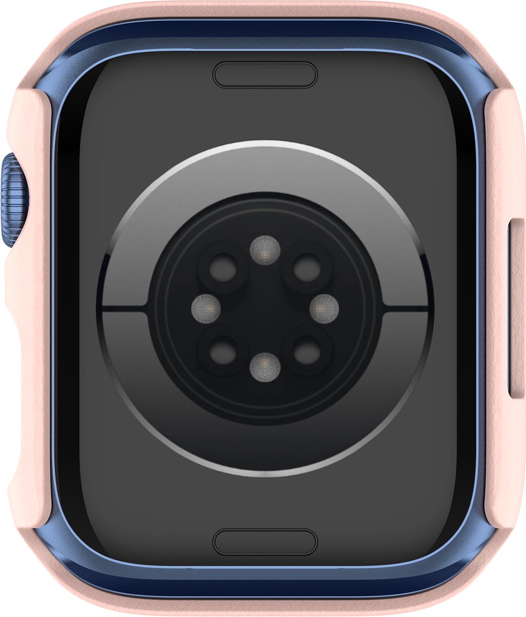 YONO Screen Protector Case geschikt voor Apple Watch Series 7 / 8 / 9 (41 mm) - Full Cover Bumper Hoesje iWatch - Roze