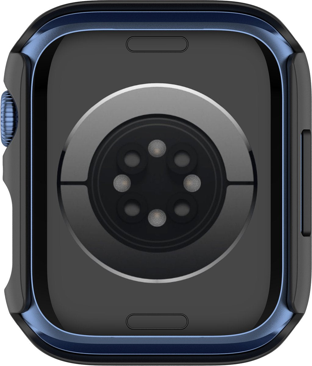 YONO Screen Protector Case geschikt voor Apple Watch Series 7 / 8 / 9 (41 mm) - Full Cover Bumper Hoesje iWatch - Zwart