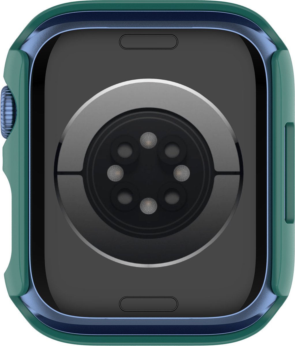 YONO Screen Protector Case geschikt voor Apple Watch Series 7 / 8 / 9 (45 mm) - Full Cover Bumper Hoesje iWatch - Groen