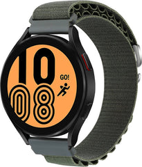 YONO Nylon Loop Bandje 20mm - Horlogebandje geschikt voor Samsung Galaxy Watch 7/6/5 / Pro / 4 / 3 / Active 2 - Polar Ignite / Unite – Huawei - Donkergroen